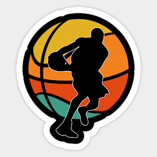 Vintage Art for a Basketball Lover Sticker